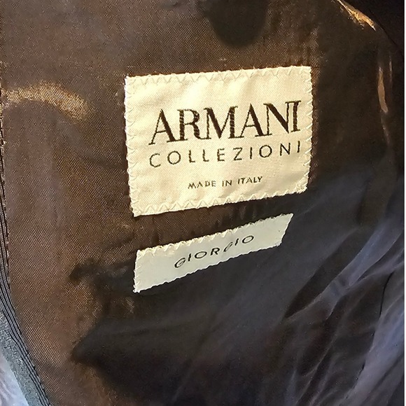Giorgio Armani Collezioni‎ Gray Wool Blazer Jacket Made in Italy Size 42R - Picture 6 of 9